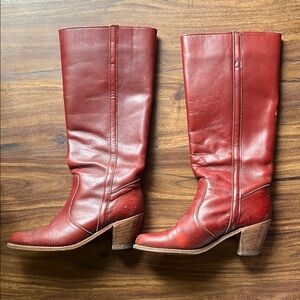 Vintage Dexter Women's Red Leather Boots by